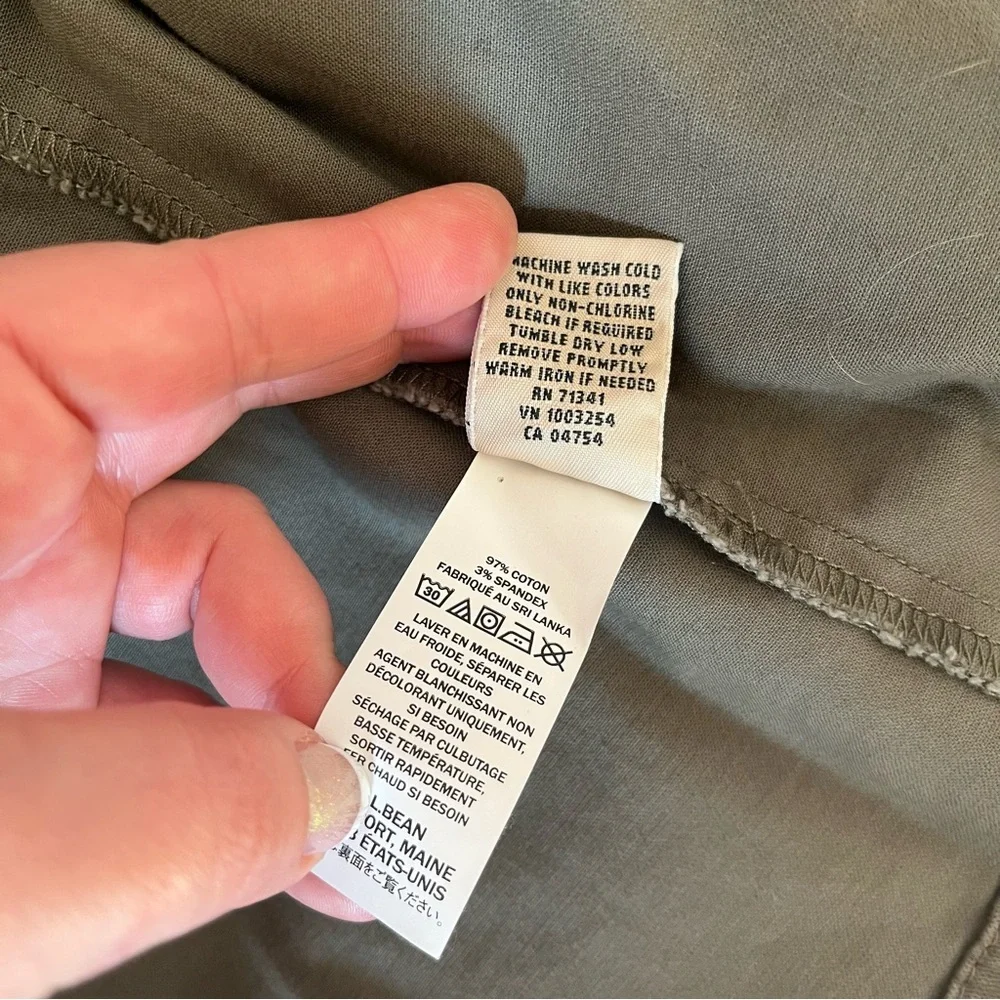 L.L. Bean Classic Utility Jacket Coat Olive Army Green Women's Small Petite - Picture 11 of 13